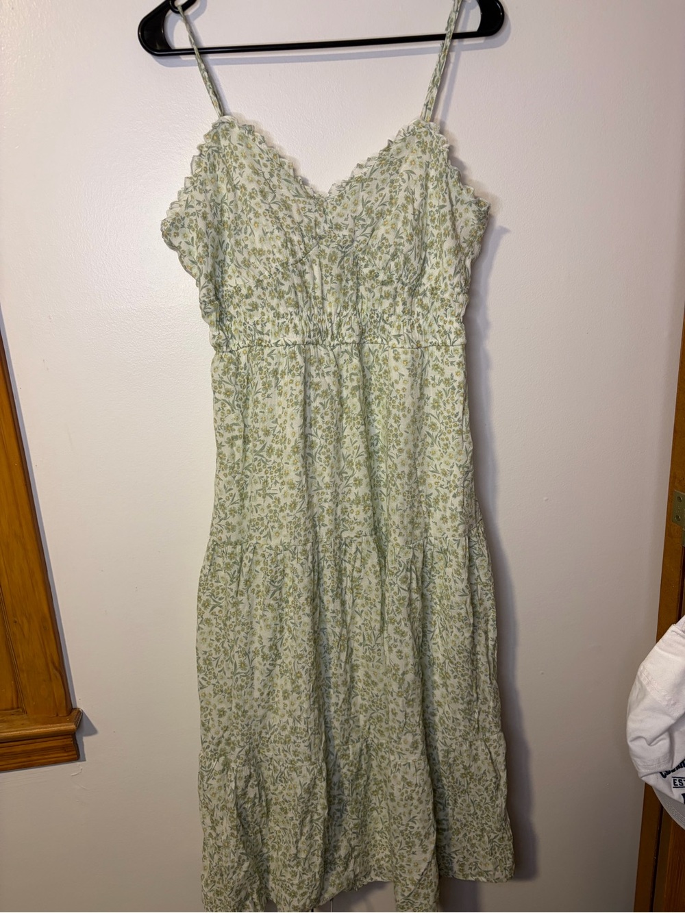 Trixxi Pale Green Floral Midi Sundress